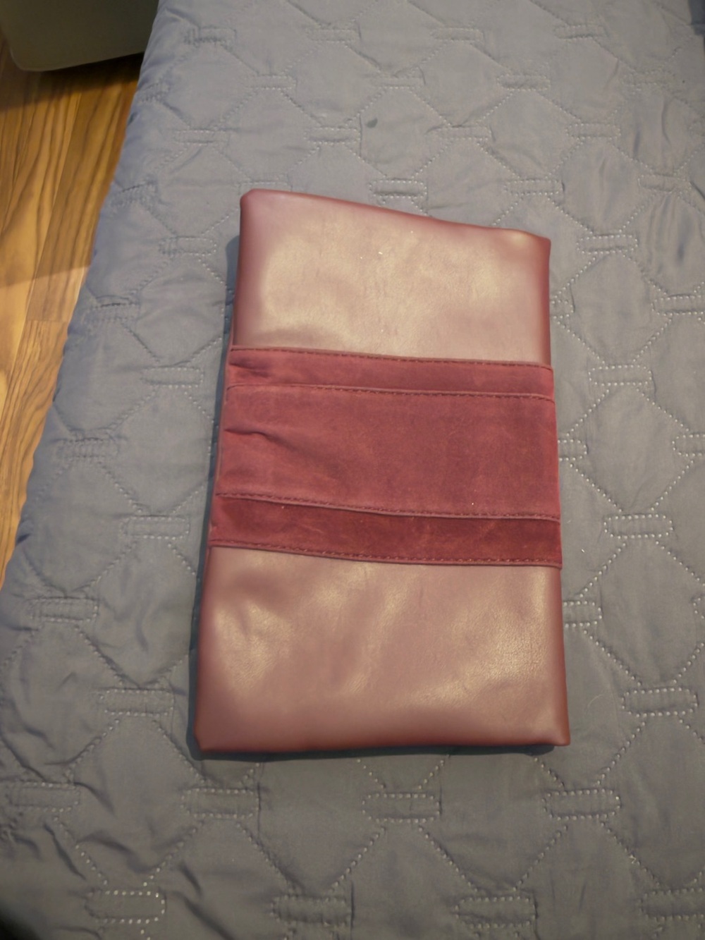 Women’s Foldover Clutch Bag in Deep Burgundy